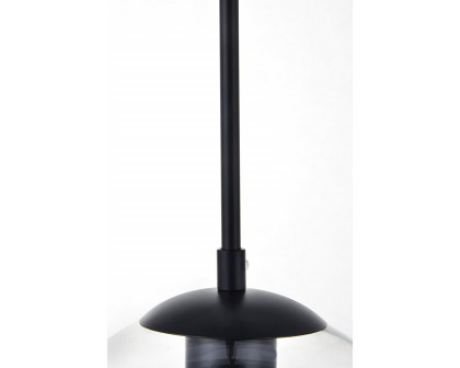 Elegant Baxter 1 Light Plug-In Pendant - Black, L 8" (LDPG2206BK)