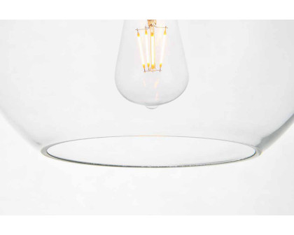 Elegant Baxter 1 Light Plug-In Pendant - Brass, L 8" (LDPG2206BR)