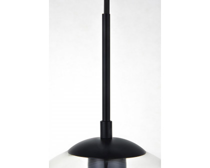 Elegant Baxter 1 Light Plug-In Pendant - Black, L 10" (LDPG2212BK)