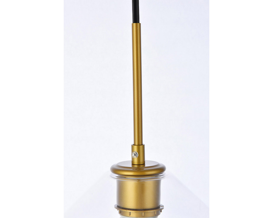 Elegant Gene 1 Light Plug-In Pendant - Brass (LDPG2256BR)