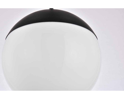 Elegant Eclipse 1 Light Plug - Black/Glass Matte, L 10" (LDPG6032BK)