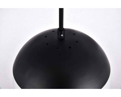 Elegant Eclipse 1 Light Plug - Black/Glass Matte, L 10" (LDPG6032BK)