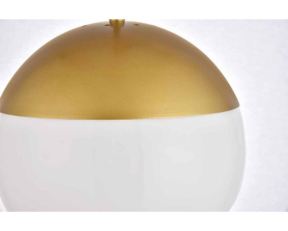 Elegant Eclipse 1 Light Plug - Brass/Glass Matte, L 10" (LDPG6036BR)