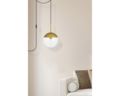 Elegant Eclipse 1 Light Plug - Brass, L 10" (LDPG6037BR)