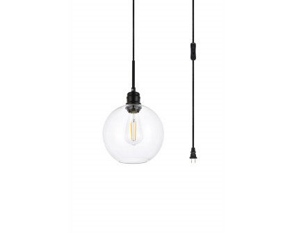 Elegant Emett 1 Light Plug - Black (LDPG6204BK)