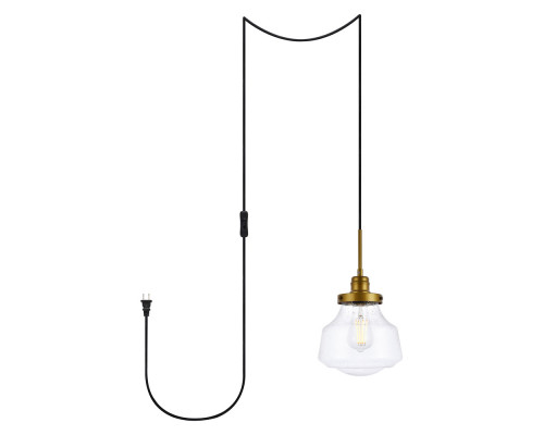 Elegant Lyle 1 Light Plug - Brass (LDPG6254BR)