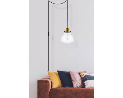 Elegant Lyle 1 Light Plug - Brass (LDPG6254BR)