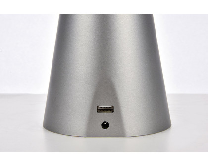 Elegant LED Table Lamp - Metallic Gray (LEDDS003)