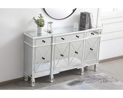 Elegant 60" Mirrored Credenza - White (MF6-1001AW)