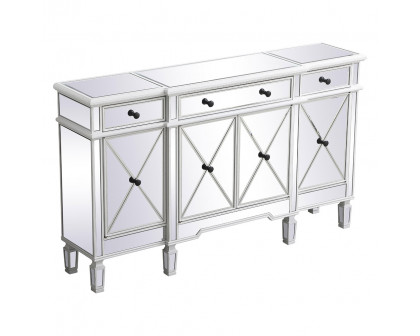 Elegant 60" Mirrored Credenza - White (MF6-1001AW)