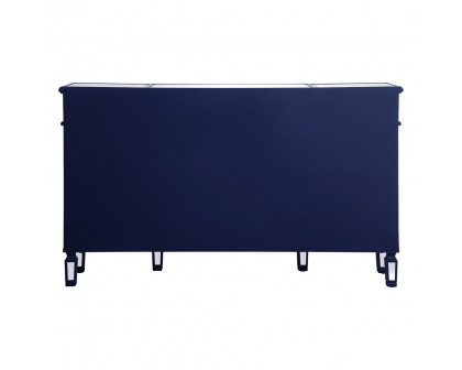 Elegant 60" Mirrored Credenza - Blue (MF6-1001BL)