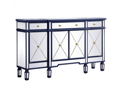 Elegant 60" Mirrored Credenza - Blue (MF6-1001BL)