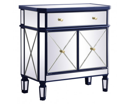 Elegant 32" Mirrored Cabinet - Blue (MF6-1002BL)