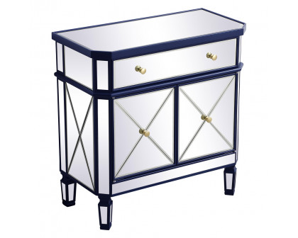 Elegant 32" Mirrored Cabinet - Blue (MF6-1002BL)