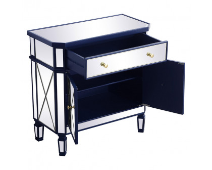 Elegant 32" Mirrored Cabinet - Blue (MF6-1002BL)