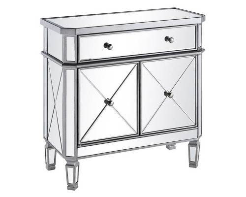 Elegant 32" Mirrored Cabinet - Silver (MF6-1002SC)