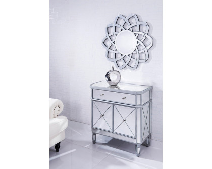 Elegant 32" Mirrored Cabinet - Silver (MF6-1002SC)