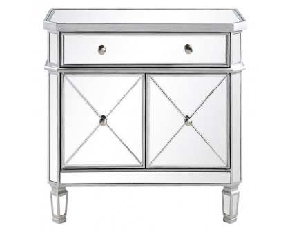 Elegant 32" Mirrored Cabinet - Silver (MF6-1002SC)