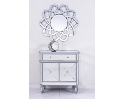 Elegant 32" Mirrored Cabinet - Silver (MF6-1002SC)