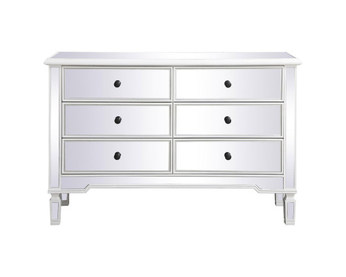 Elegant 6 Drawer Dresser - White (MF6-1017AW)