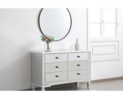 Elegant 6 Drawer Dresser - White (MF6-1017AW)