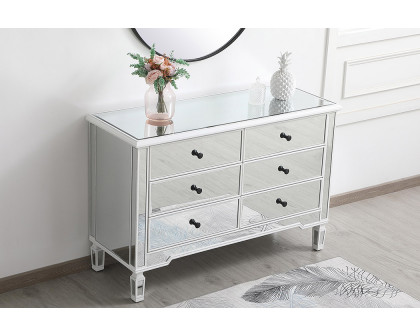 Elegant 6 Drawer Dresser - White (MF6-1017AW)