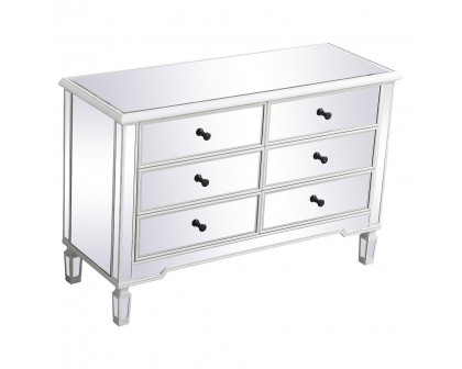 Elegant 6 Drawer Dresser - White (MF6-1017AW)