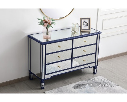 Elegant 6 Drawer Dresser - Blue (MF6-1017BL)