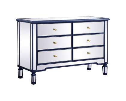 Elegant 6 Drawer Dresser - Blue (MF6-1017BL)