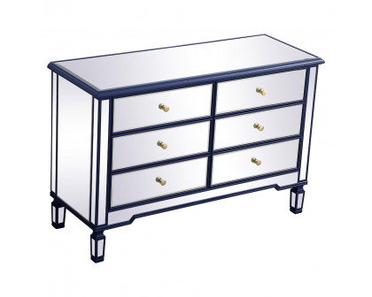 Elegant 6 Drawer Dresser - Blue (MF6-1017BL)