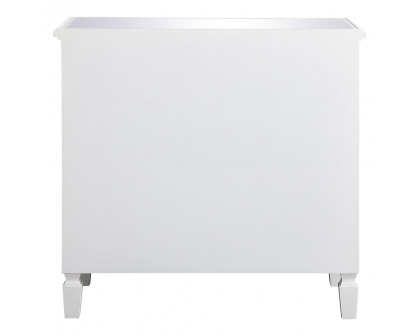 Elegant 33" Mirrored 3 Drawer Chest - White (MF6-1019AW)