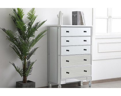 Elegant 5 Drawer Cabinet - White (MF6-1026AW)