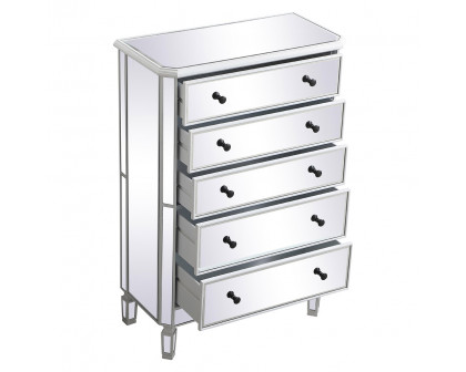 Elegant 5 Drawer Cabinet - White (MF6-1026AW)