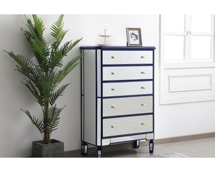 Elegant 5 Drawer Cabinet - Blue (MF6-1026BL)