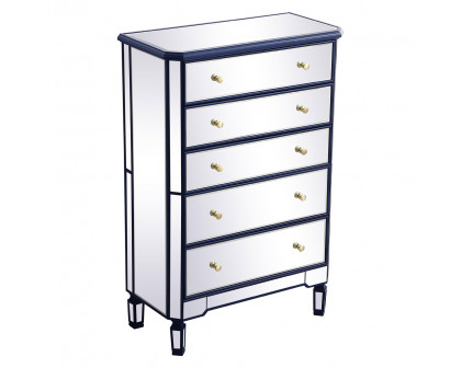 Elegant 5 Drawer Cabinet - Blue (MF6-1026BL)