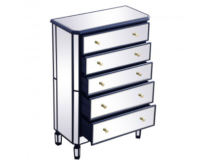 Elegant 5 Drawer Cabinet - Blue (MF6-1026BL)