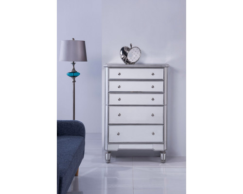 Elegant 5 Drawer Cabinet - Silver (MF6-1026S)