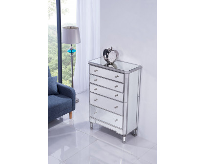 Elegant 5 Drawer Cabinet - Silver (MF6-1026S)