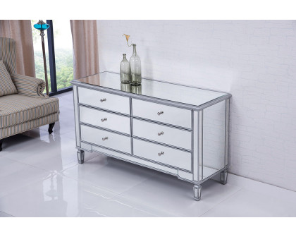 Elegant 6 Drawers Cabinet - Silver (MF6-1036S)