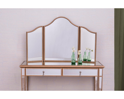 Elegant Chamberlan Contemporary Mirror - Gold, L 39" (MF6-1105G)