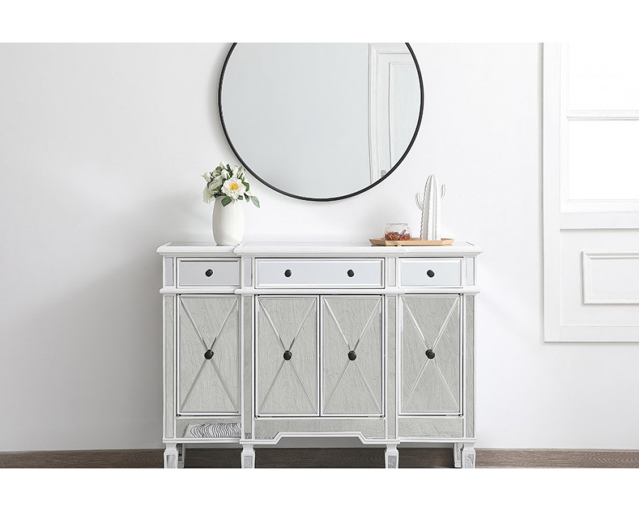 Elegant 3 Drawer 4 Door Cabinet - White (MF6-1111AW)