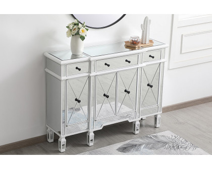 Elegant 3 Drawer 4 Door Cabinet - White (MF6-1111AW)