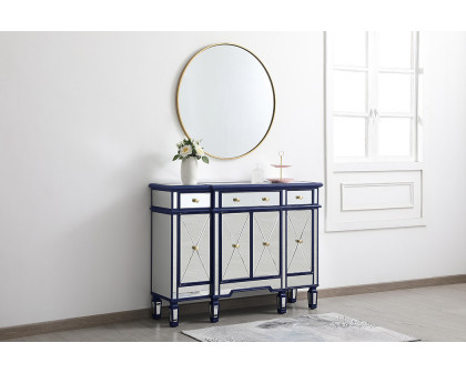 Elegant 3 Drawer 4 Door Cabinet - Blue (MF6-1111BL)