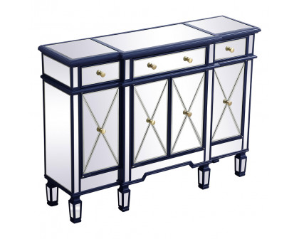 Elegant 3 Drawer 4 Door Cabinet - Blue (MF6-1111BL)