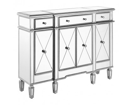 Elegant 3 Drawer 4 Door Cabinet - Silver (MF6-1111SC)