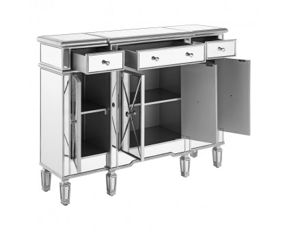 Elegant 3 Drawer 4 Door Cabinet - Silver (MF6-1111SC)