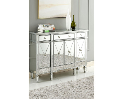 Elegant 3 Drawer 4 Door Cabinet - Silver (MF6-1111SC)