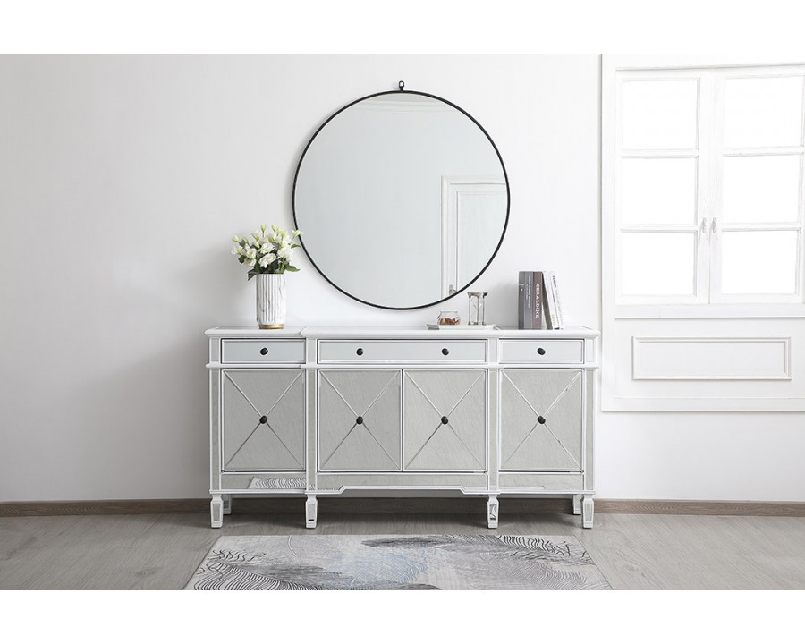 Elegant 72" Mirrored Credenza - White (MF6-2111AW)