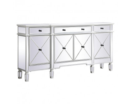 Elegant 72" Mirrored Credenza - White (MF6-2111AW)