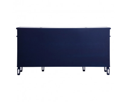 Elegant 72" Mirrored Credenza - Blue (MF6-2111BL)